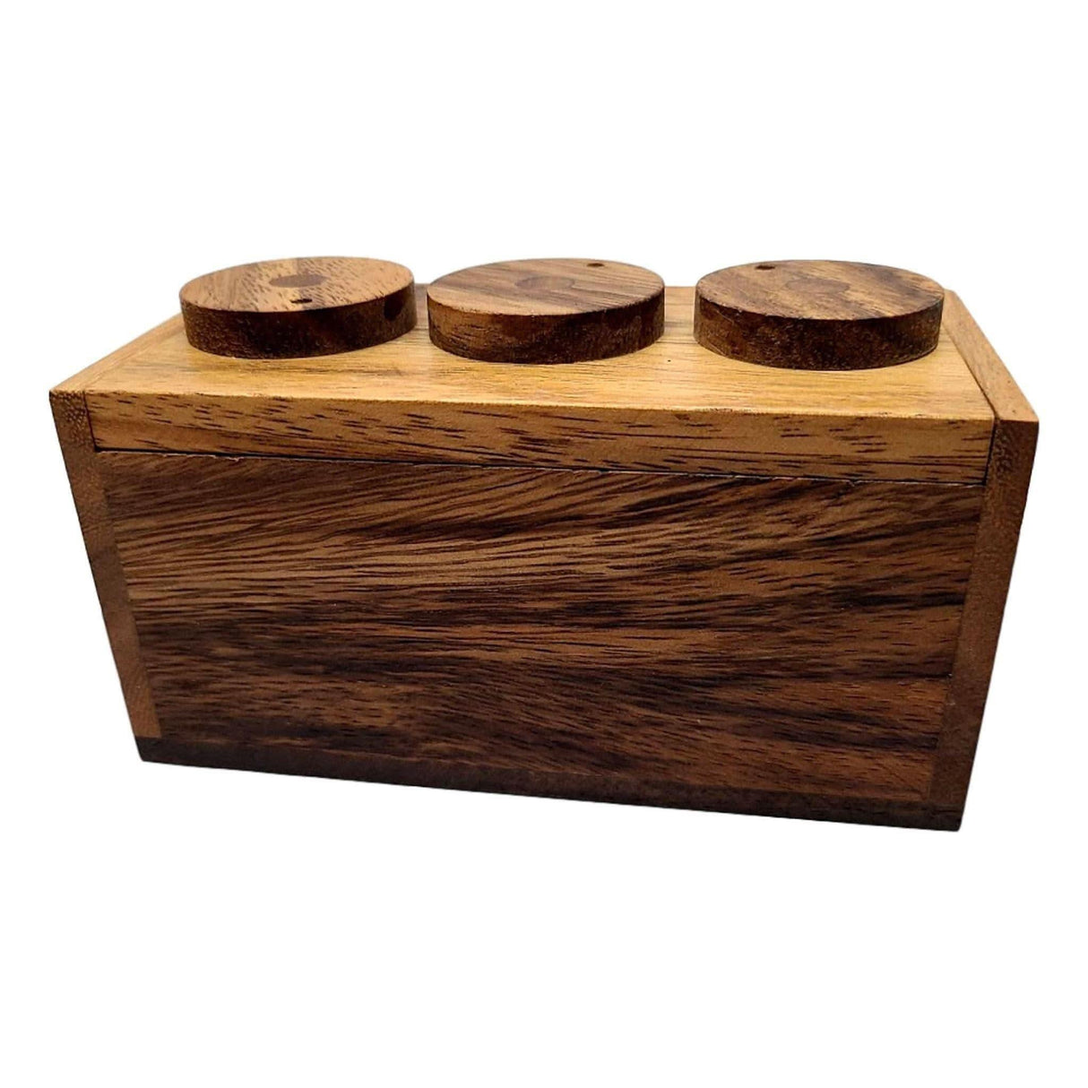 3 Wheel Combo Wood Puzzle Box - Escape Room Prop & Lock Box - Great for Hiding Money, Jewelry, and Keys - Creative Crafthouse