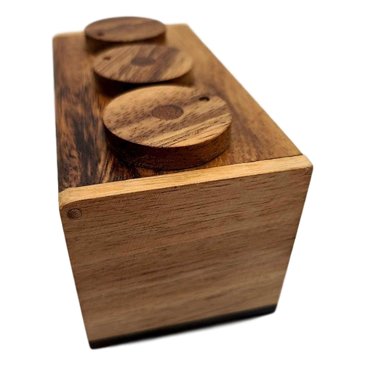 3 Wheel Combo Wood Puzzle Box - Escape Room Prop & Lock Box - Great for Hiding Money, Jewelry, and Keys - Creative Crafthouse