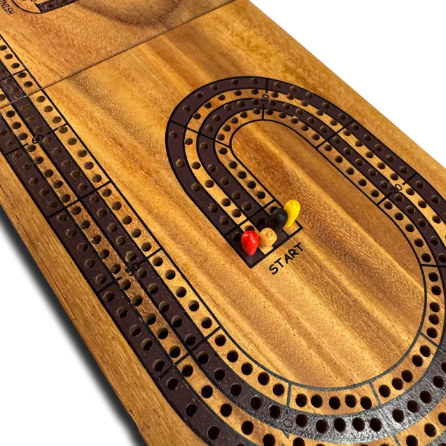 4 - Player Cribbage Board – Folding Wooden Game Board - Creative Crafthouse