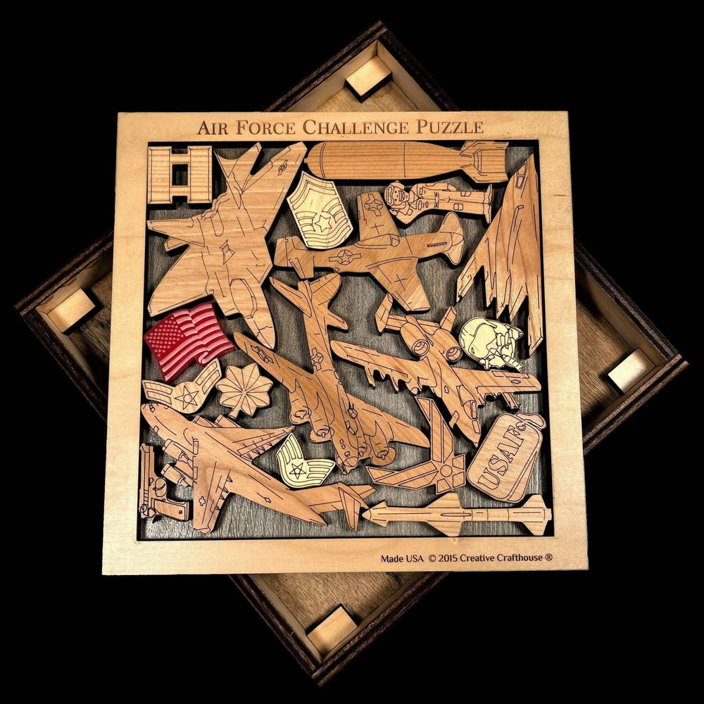 Air Force Challenge Puzzle - Can Be Personalized With Custom Engraving For a Special Gift - Creative Crafthouse