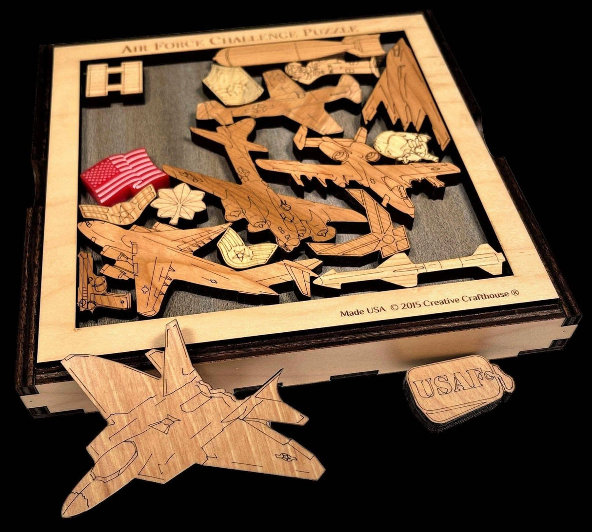 Air Force Challenge Puzzle - Can Be Personalized With Custom Engraving For a Special Gift - Creative Crafthouse