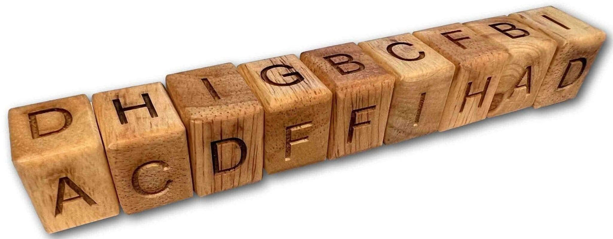 Alpha Snake I - 9 Wood Brain Teaser Puzzle - Arrange the blocks so that no letters repeated on each side - Creative Crafthouse