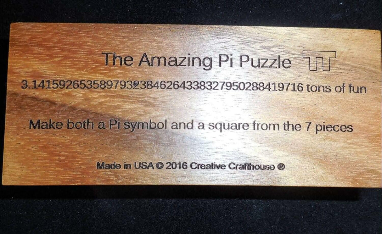 Amazing Pi Puzzle – 7 - Piece Brain Teaser for Math Enthusiasts - Creative Crafthouse