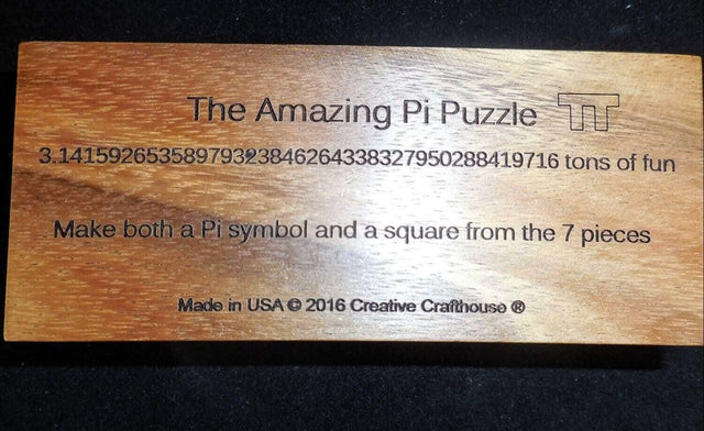 Amazing Pi Puzzle – 7 - Piece Brain Teaser for Math Enthusiasts - Creative Crafthouse
