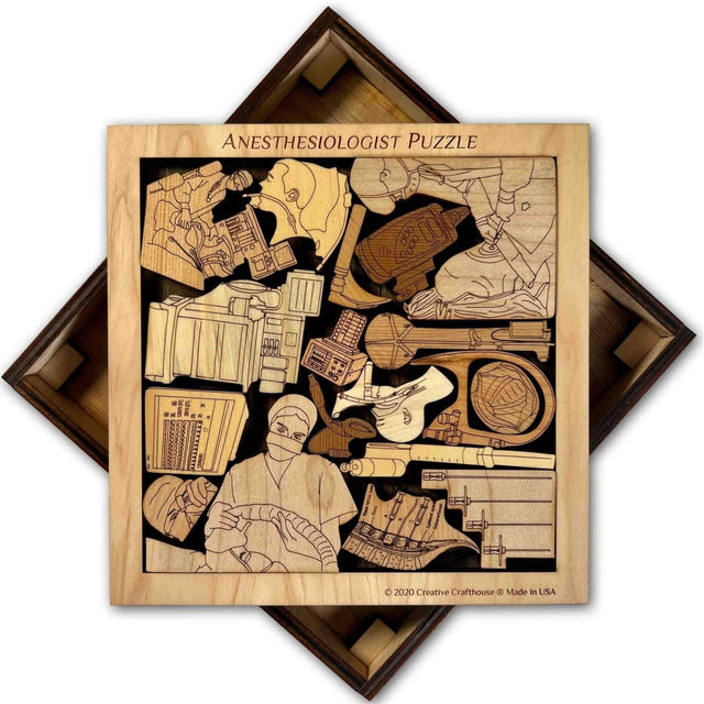 Anesthesiologist Puzzle Gift - artistic and challenging - can be personalized - Creative Crafthouse