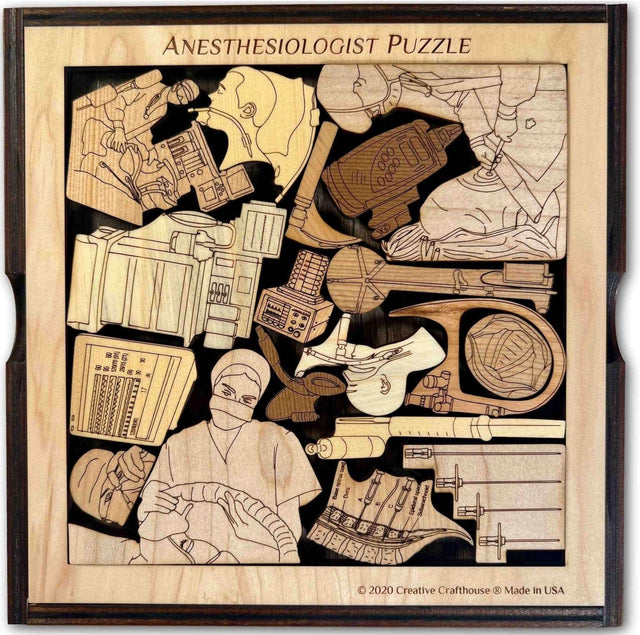 Anesthesiologist Puzzle Gift - artistic and challenging - can be personalized - Creative Crafthouse