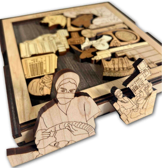 Anesthesiologist Puzzle Gift - artistic and challenging - can be personalized - Creative Crafthouse