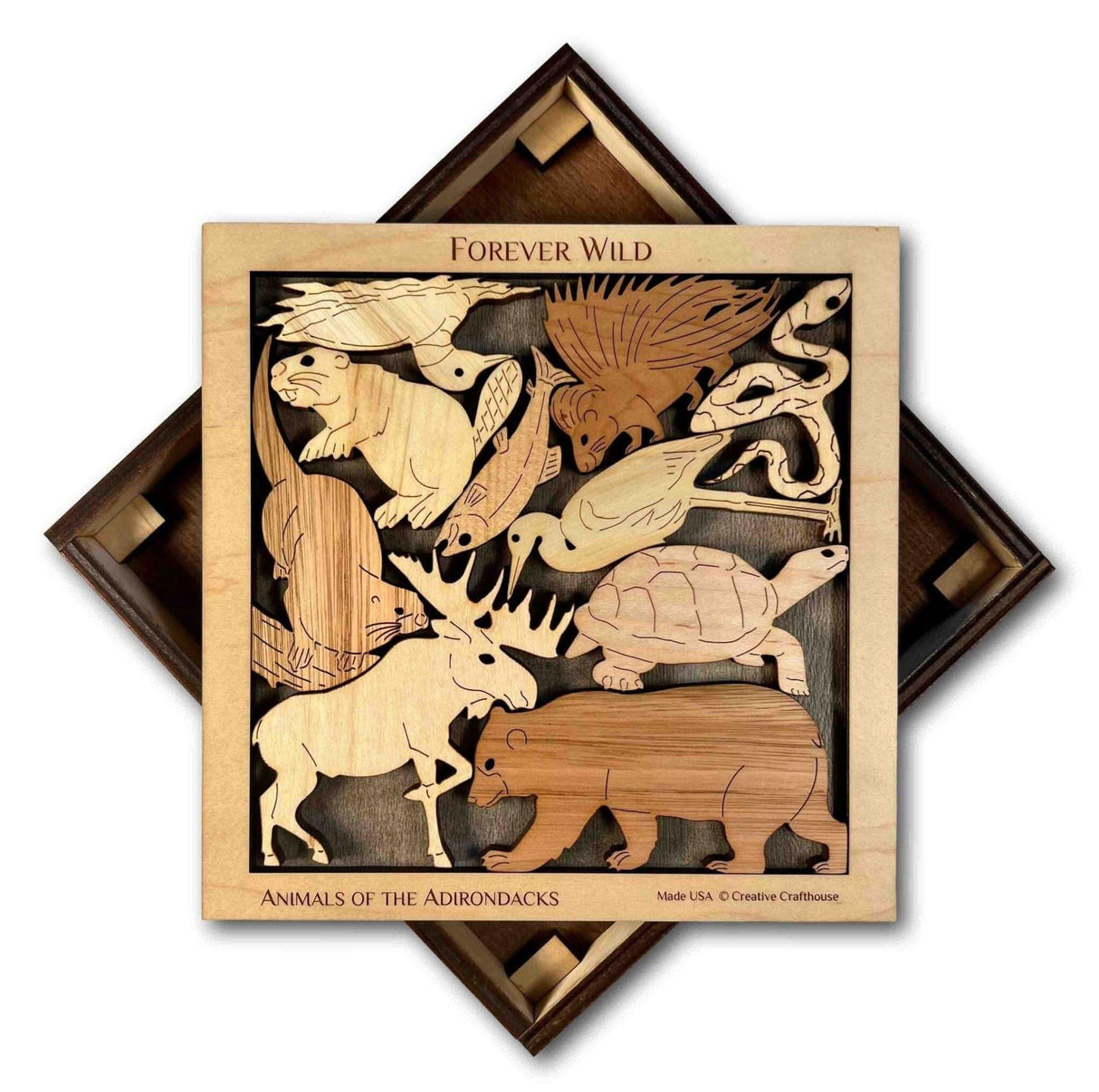 Animals of the Adirondacks - Forever Wild - artistic and challenging - can be personalized - Creative Crafthouse