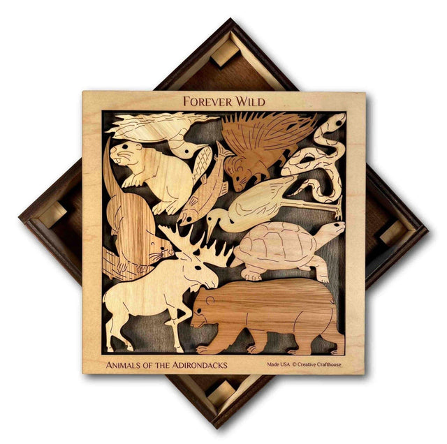 Animals of the Adirondacks - Forever Wild - artistic and challenging - can be personalized - Creative Crafthouse