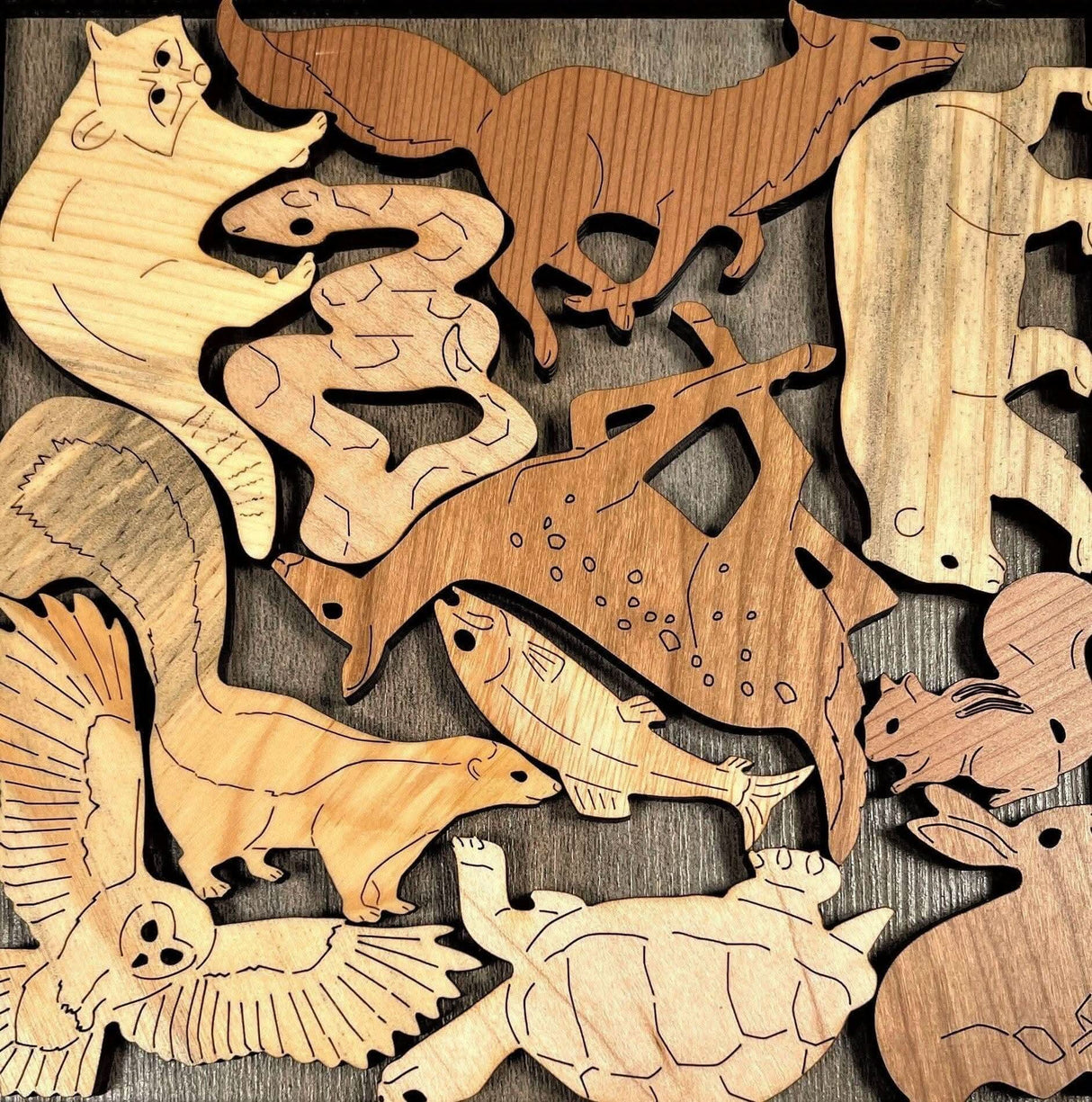 Animals of the Appalachian Mountains Puzzle - Forever Wild - artistic and challenging - can be personalized - Creative Crafthouse