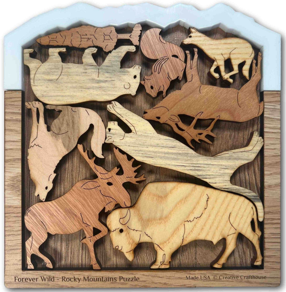 Animals of the Rocky Mountains - artistic and challenging - can be personalized - Creative Crafthouse