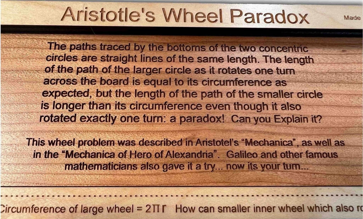 Aristotle's Wheel Paradox - Wooden Puzzle - Creative Crafthouse