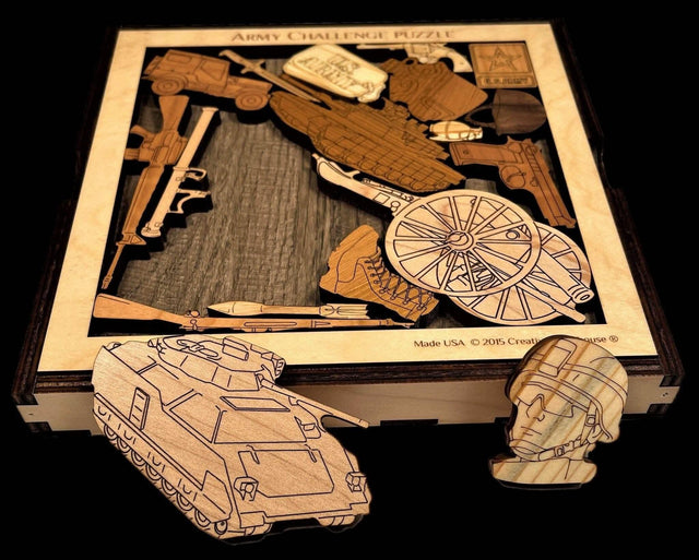 Army Challenge Puzzle - Can you Complete the Mission? - artistic and challenging - can be personalized - Creative Crafthouse