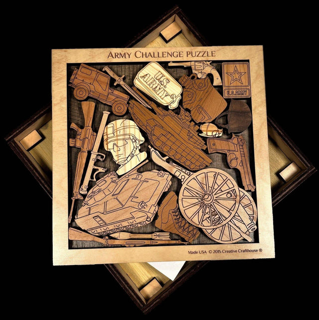 Army Challenge Puzzle - Can you Complete the Mission? - artistic and challenging - can be personalized - Creative Crafthouse