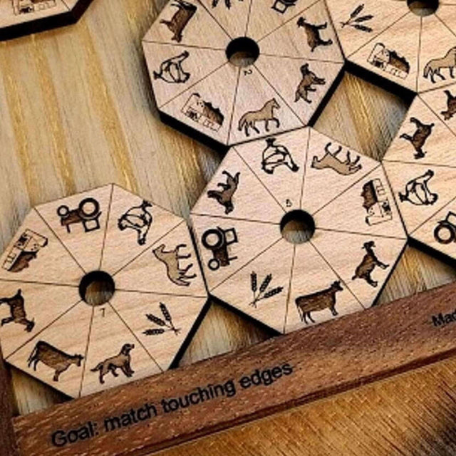 Around the Barn Puzzle | Wooden Edge Matching Brain Teaser - Creative Crafthouse