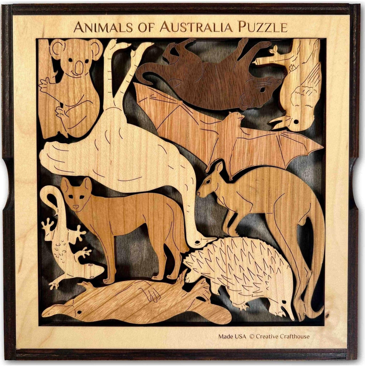 Animals of Australia Puzzle - Can Be Personalized With A Laser Engraved Name or Message - Creative Crafthouse