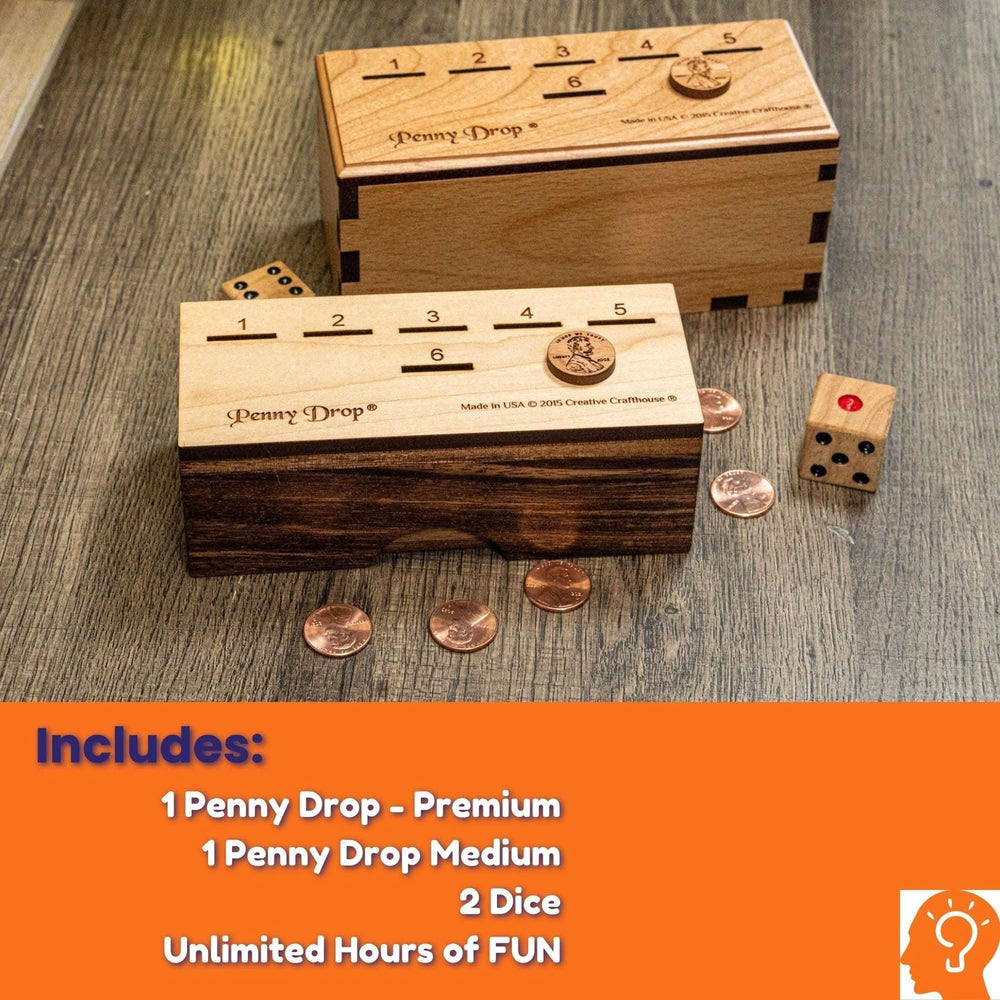 Authentic Penny Drop Games Christmas Gift Set for All Ages | Fun Family Game| Tabletop & Travel Edition | Gift for Family, Kids, Adults, - Creative Crafthouse