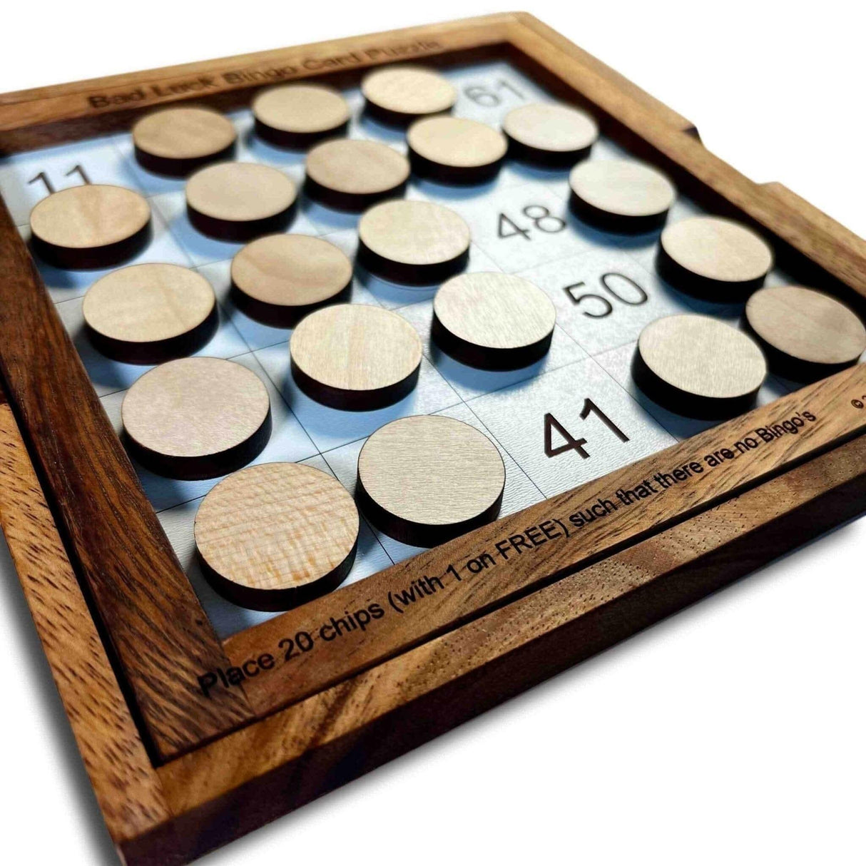 Bad Luck Bingo Wooden Brain Teaser Puzzle - Creative Crafthouse