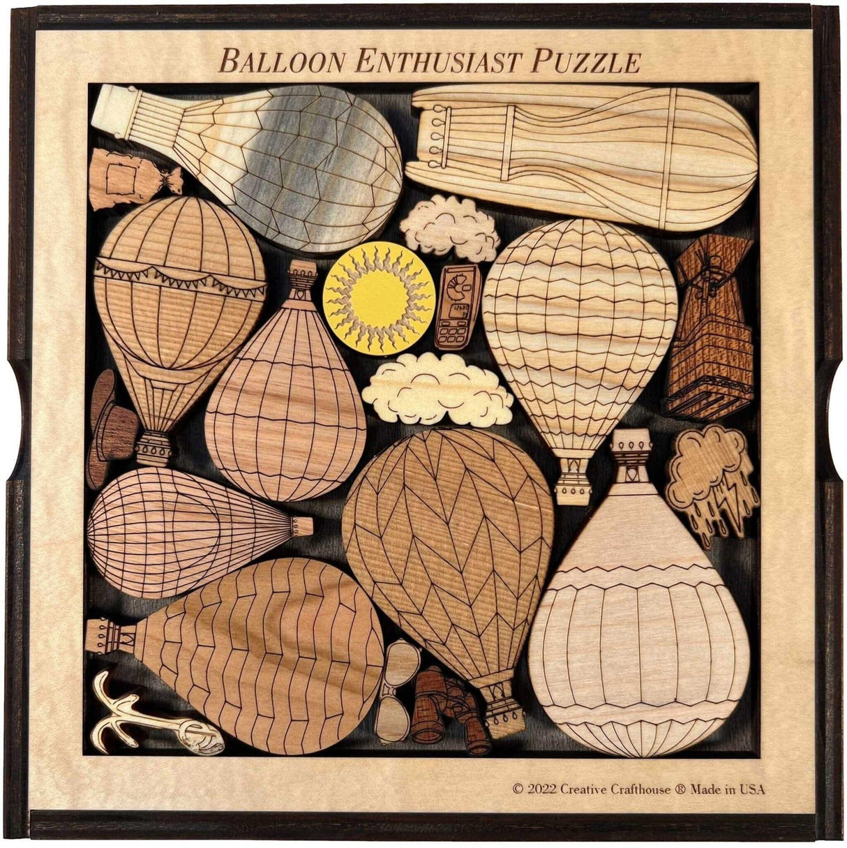 Balloon Enthusiast Picture Frame Puzzle - Soar High in the Sky - artistic and challenging - can be personalized - Creative Crafthouse