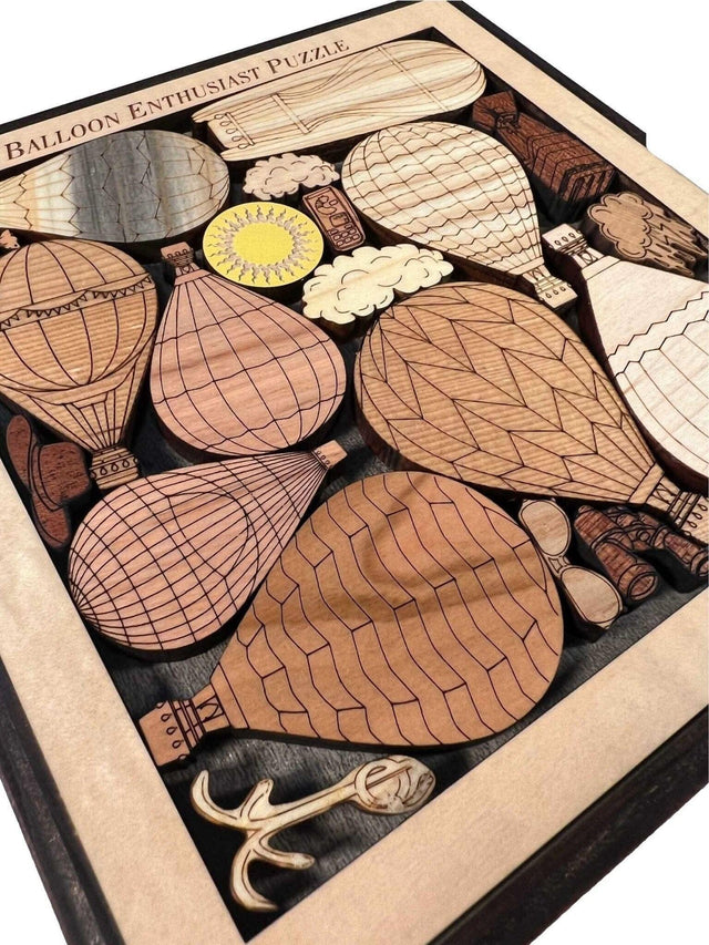 Balloon Enthusiast Picture Frame Puzzle - Soar High in the Sky - artistic and challenging - can be personalized - Creative Crafthouse