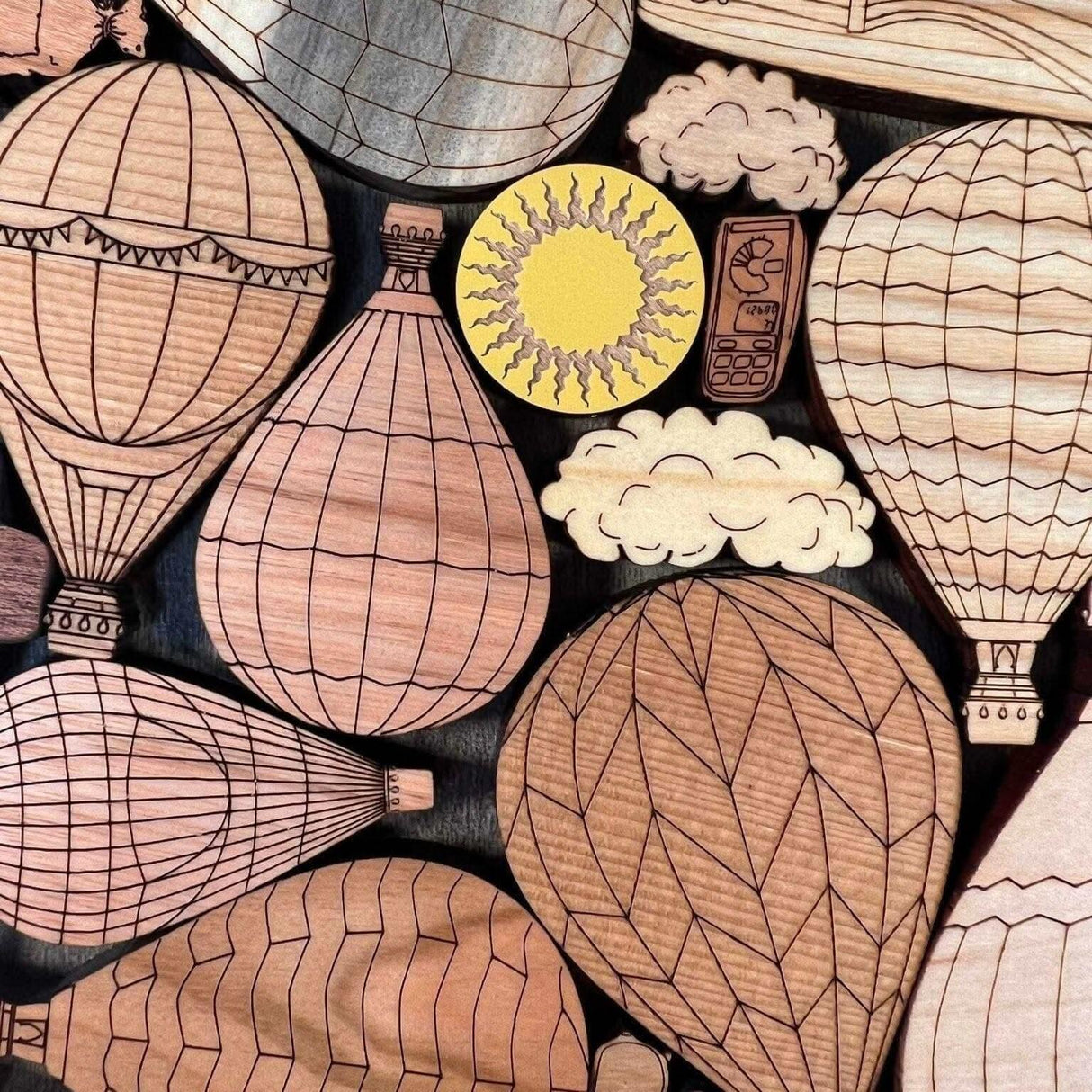 Balloon Enthusiast Picture Frame Puzzle - Soar High in the Sky - artistic and challenging - can be personalized - Creative Crafthouse