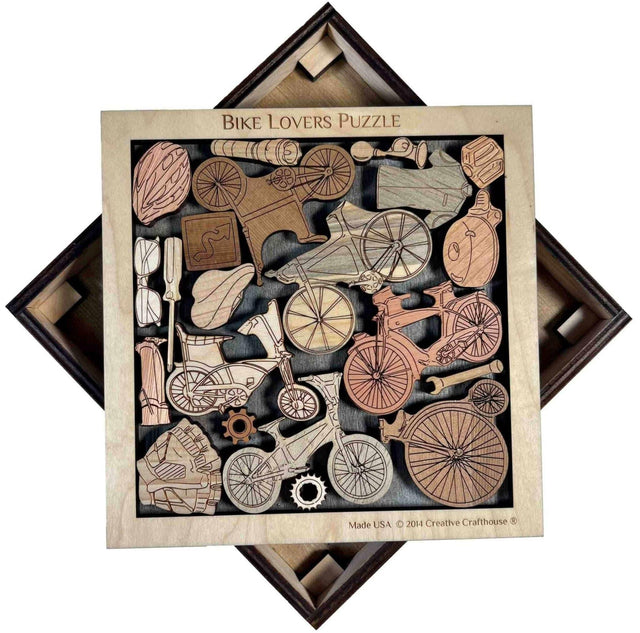 Bike Lovers Puzzle - artistic and challenging - can be personalized - Creative Crafthouse