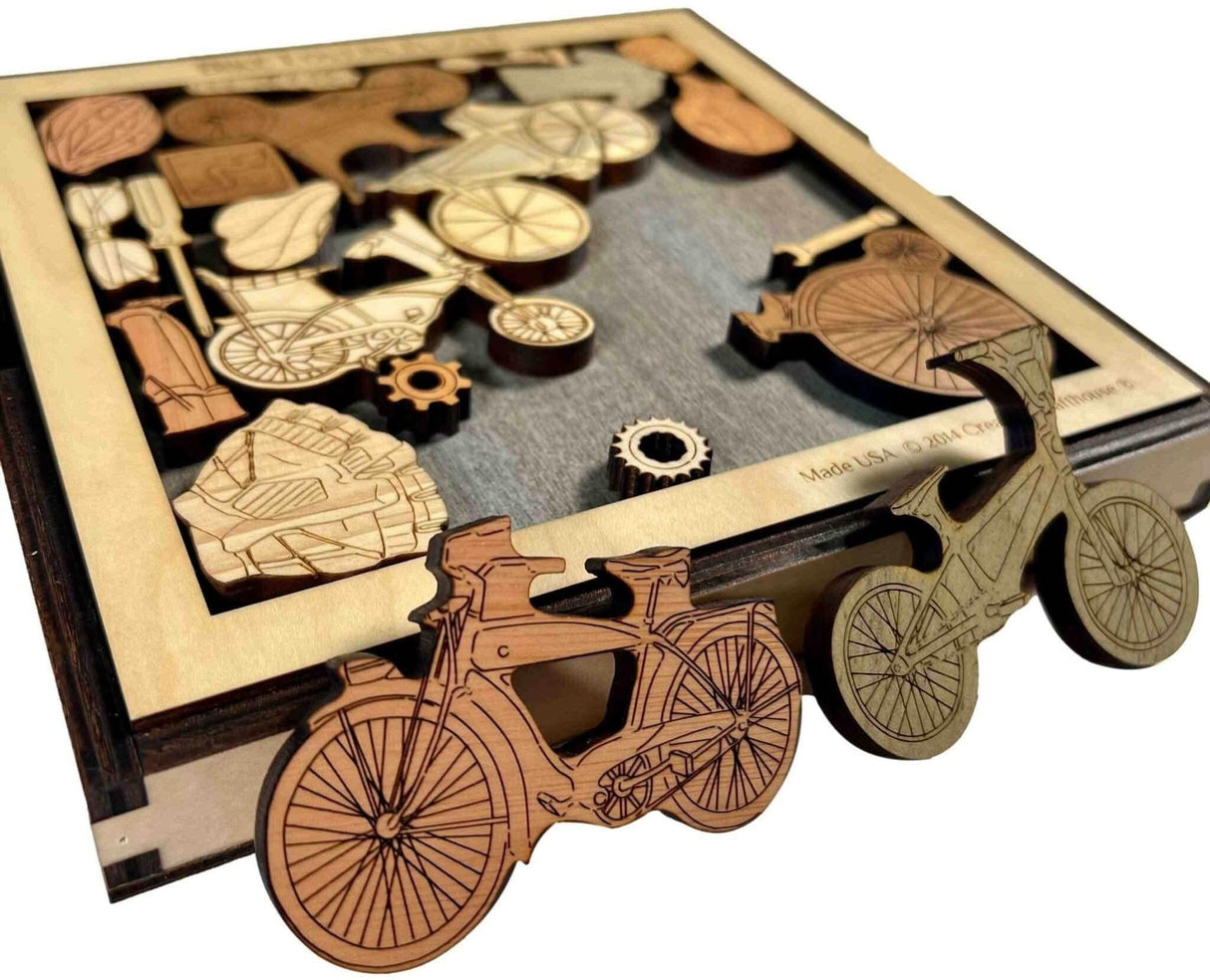 Bike Lovers Puzzle - artistic and challenging - can be personalized - Creative Crafthouse