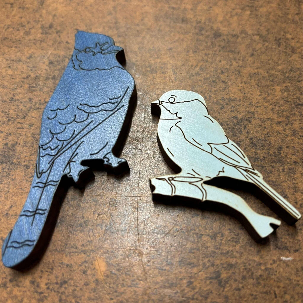 Bird Lovers Puzzle, Personalize with a Laser Engraved Name, 16 Piece Wood Brain Teaser - Creative Crafthouse