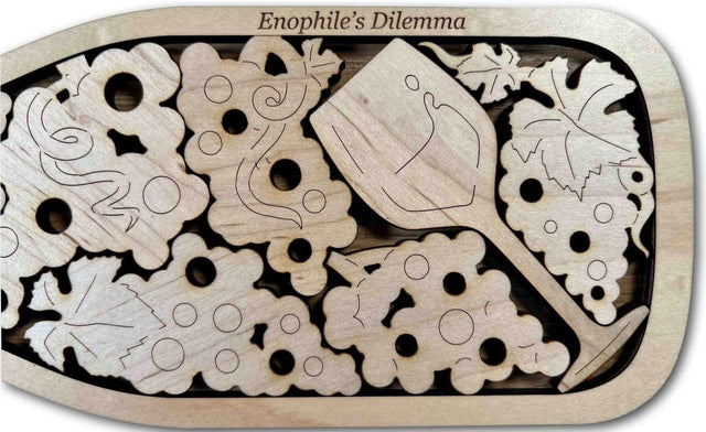 Bottle of Fine Wine Puzzle | Maple Wood Version | Add a Laser Engraved Name or Message - Creative Crafthouse