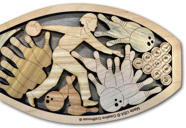 Bowling Pin Puzzle - Bowling Memories Award Puzzle - Personalized Puzzle Gift - Creative Crafthouse