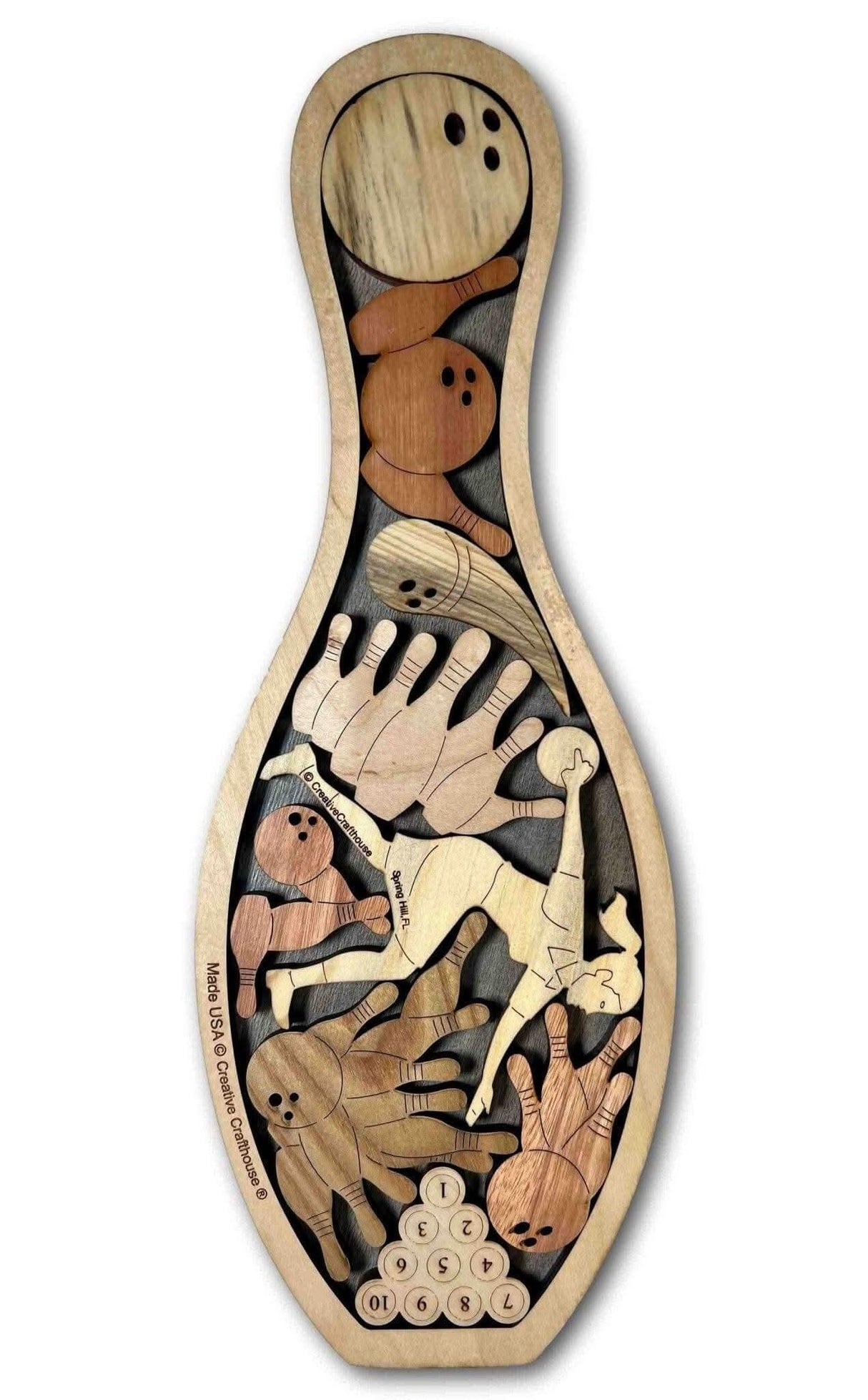 Bowling Pin Puzzle - Bowling Memories Award Puzzle - Personalized Puzzle Gift - Creative Crafthouse