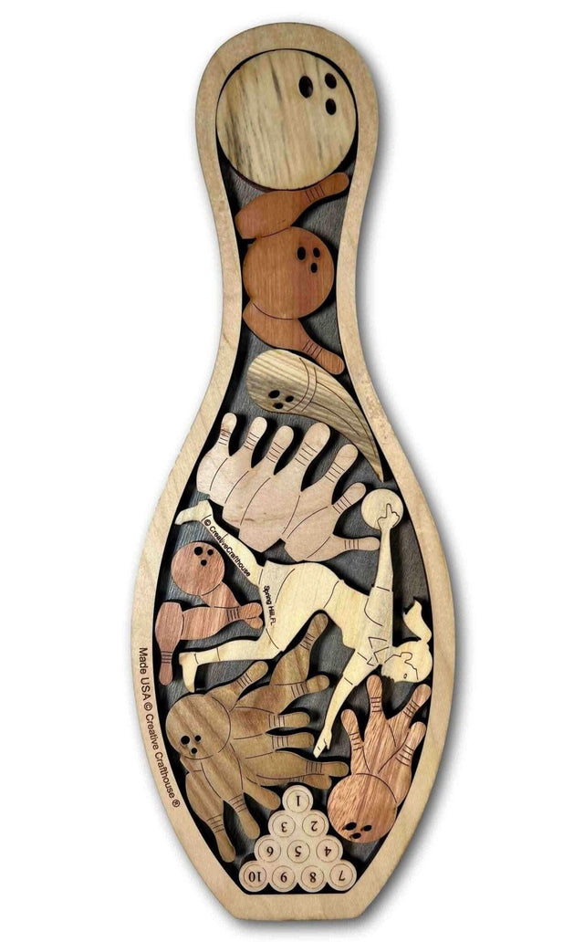 Bowling Pin Puzzle - Bowling Memories Award Puzzle - Personalized Puzzle Gift - Creative Crafthouse