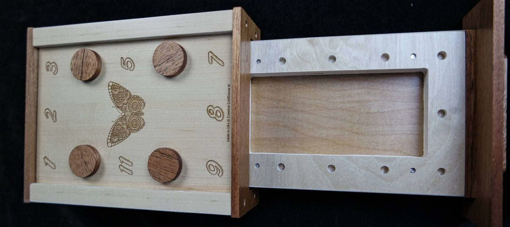 Butterfly Puzzle Box with Customizable Combinations - Escape Room Puzzle - Stash Box - Gift for Her - Creative Crafthouse