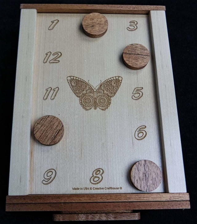 Butterfly Puzzle Box with Customizable Combinations - Escape Room Puzzle - Stash Box - Gift for Her - Creative Crafthouse