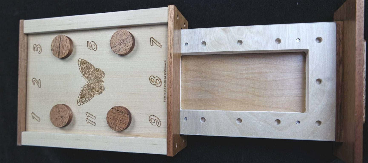 Butterfly Puzzle Box with Customizable Combinations - Escape Room Puzzle - Stash Box - Gift for Her - Creative Crafthouse