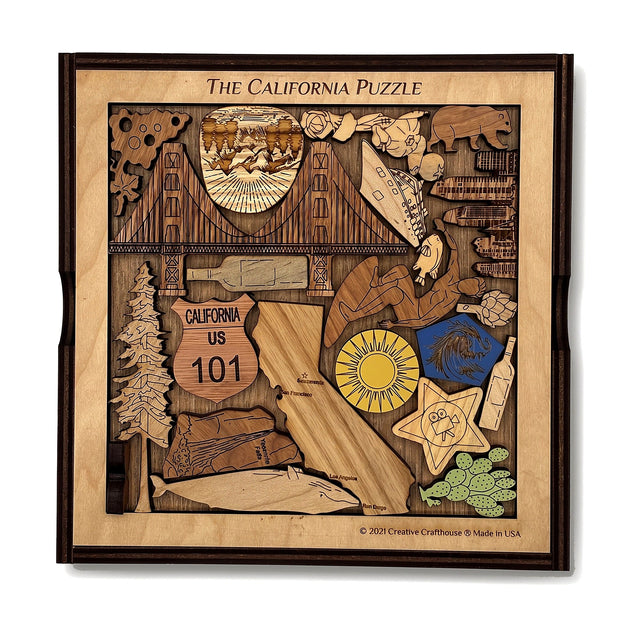 California Wood Puzzle | Personalizable Gift and Decor - Creative Crafthouse