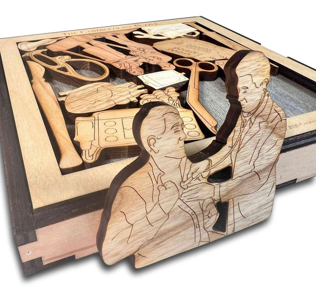 Cardiologist Wood Puzzle - Personalizable Thank You Gift - Challenging Brian Teaser - Creative Crafthouse