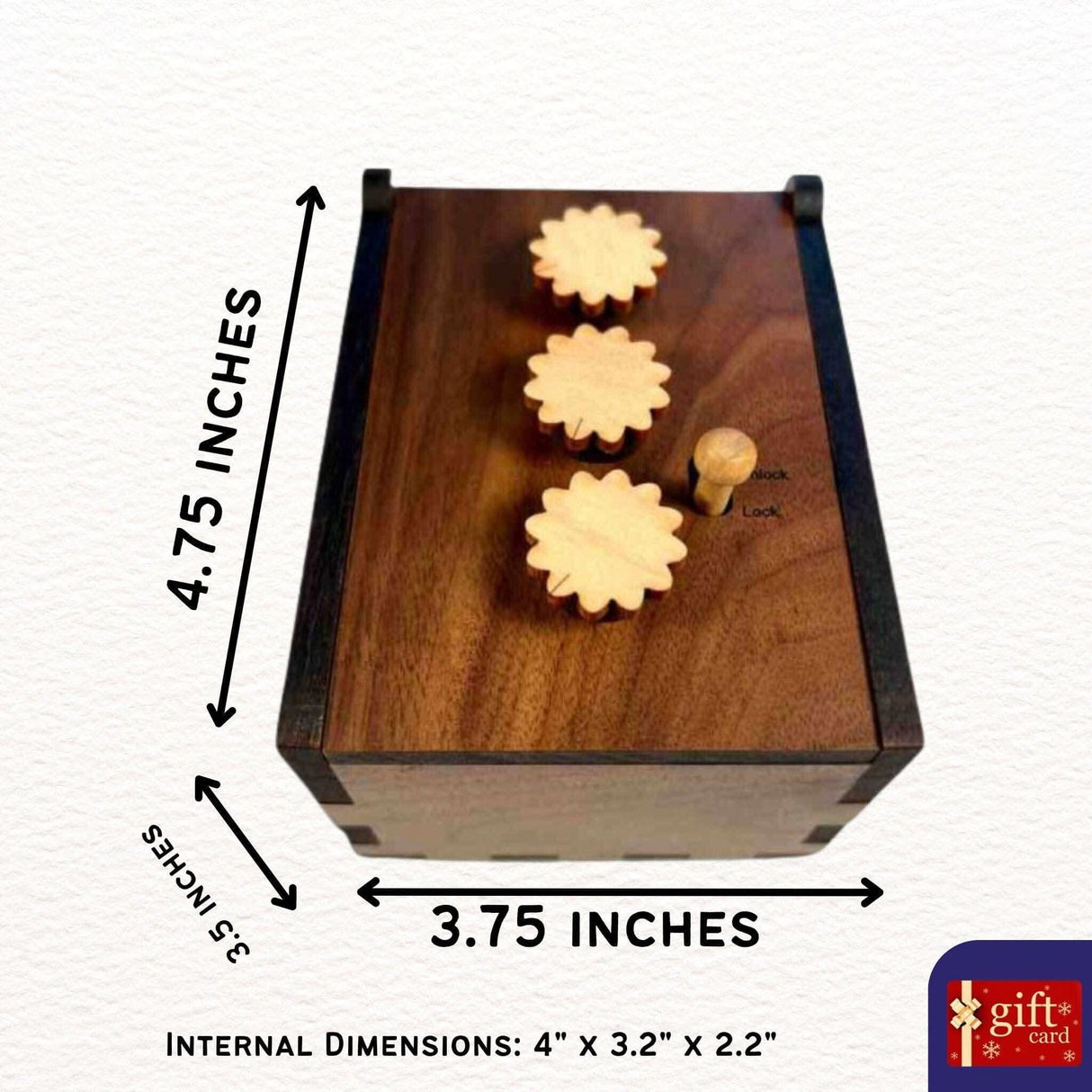 Secret Lock Box II - Can You Open the Box... Put a Gift Inside and Watch the Fun - Cherry Version - Creative Crafthouse