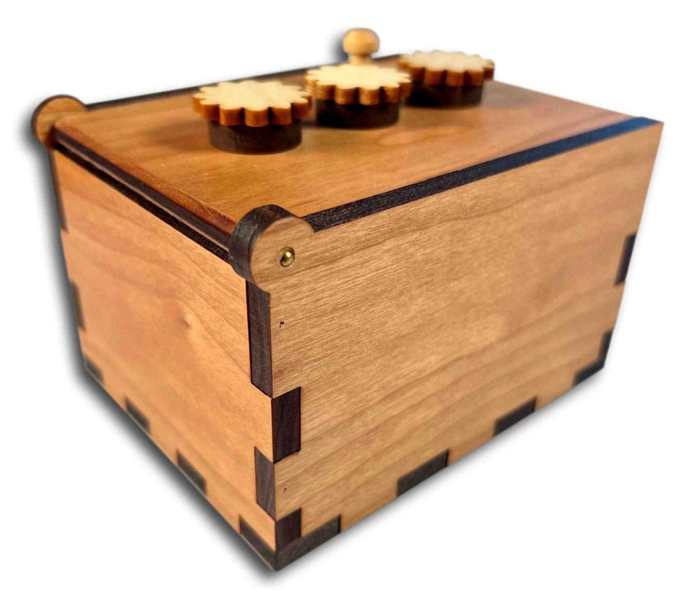 Secret Lock Box II - Can You Open the Box... Put a Gift Inside and Watch the Fun - Cherry Version - Creative Crafthouse