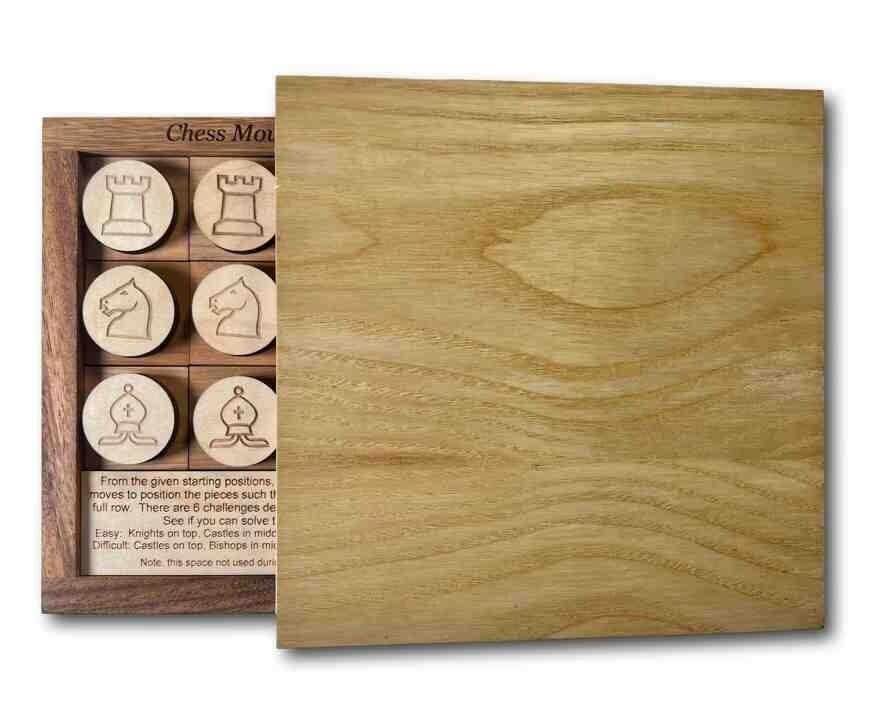 Chess Moves CBK - Chess Puzzle - Wooden Brain Teaser Puzzle - Creative Crafthouse