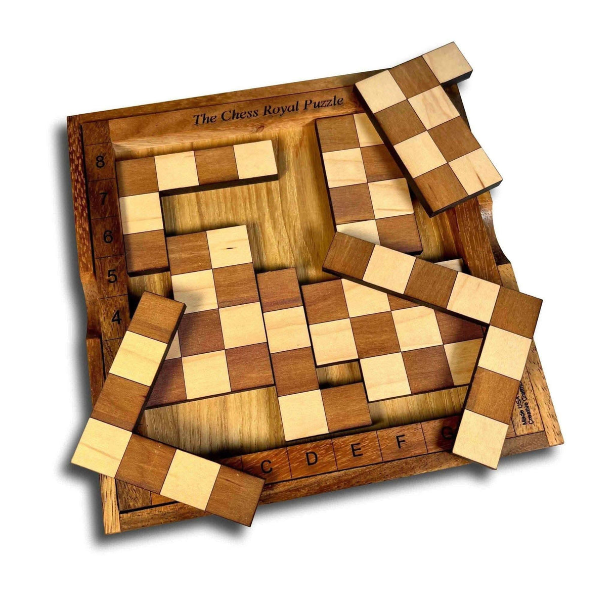 Chess Royal Wooden Brain Teaser Puzzle A Fun Puzzle That Doubles as a Functional Chess Board - Creative Crafthouse