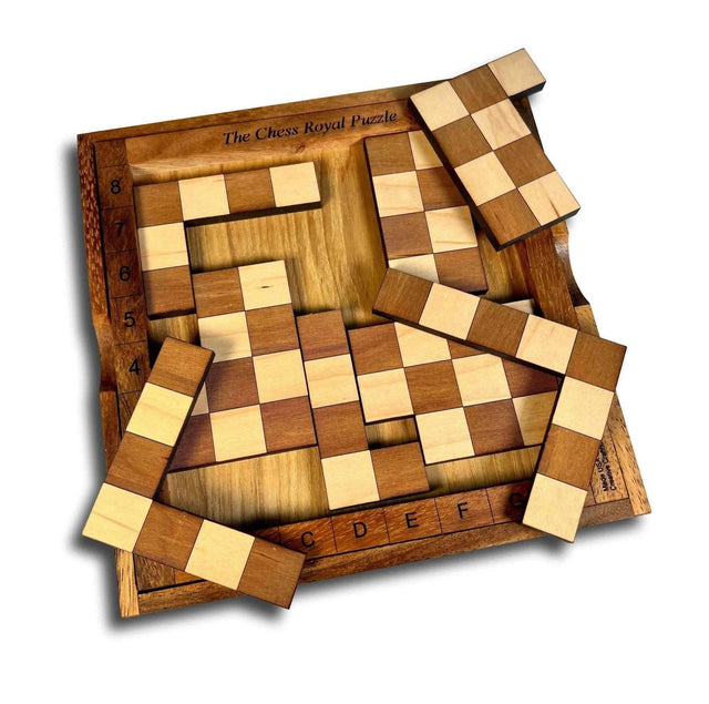 Chess Royal Wooden Brain Teaser Puzzle A Fun Puzzle That Doubles as a Functional Chess Board - Creative Crafthouse