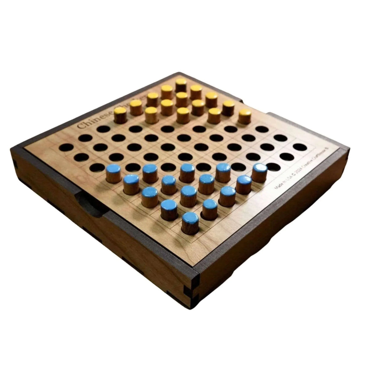Chinese Checkers Game | Travel Set With Cover - Creative Crafthouse