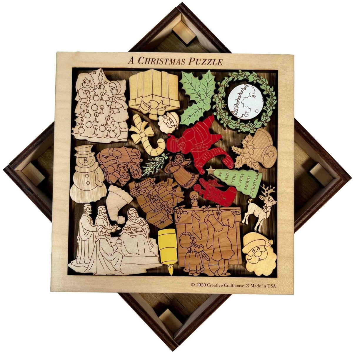 Christmas Puzzle - artistic and challenging - can be personalized - Creative Crafthouse