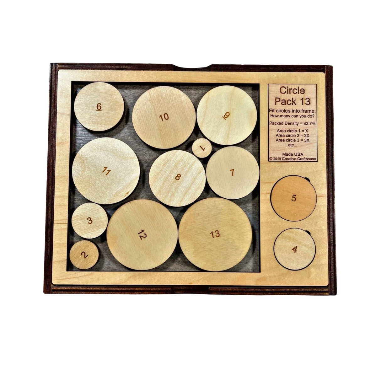 Circle Pack 13 Wood Puzzle | Challenging Packing Brain Teaser - Creative Crafthouse