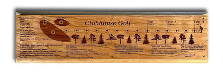 Clubhouse Golf Premium: Board & Coins Game for Golf fun 1/4" thick Cherry wood on a 3/4" Hickory base. - Creative Crafthouse