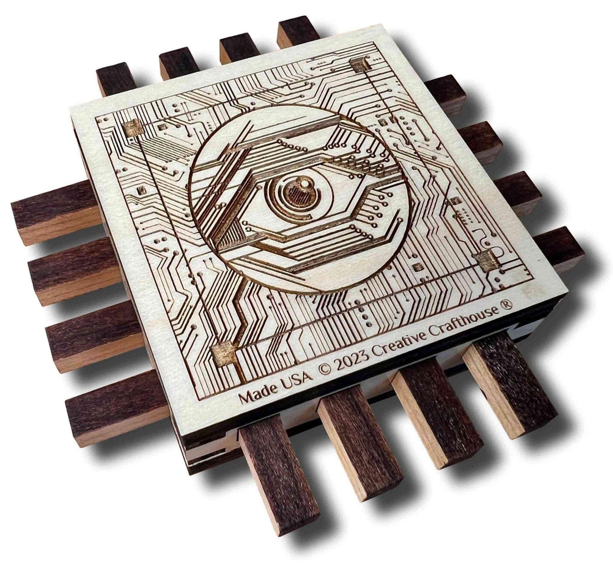 Computer Chip Premium Wood Puzzle - Can you reprogram this one?? - Creative Crafthouse