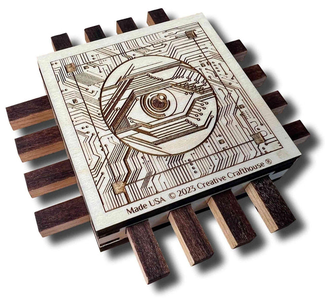 Computer Chip Premium Wood Puzzle - Can you reprogram this one?? - Creative Crafthouse