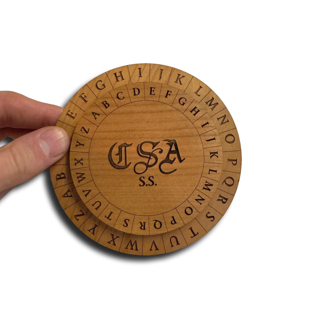 Confederate Army Cipher Disk – Wooden Civil War Code Encryption Tool - Creative Crafthouse