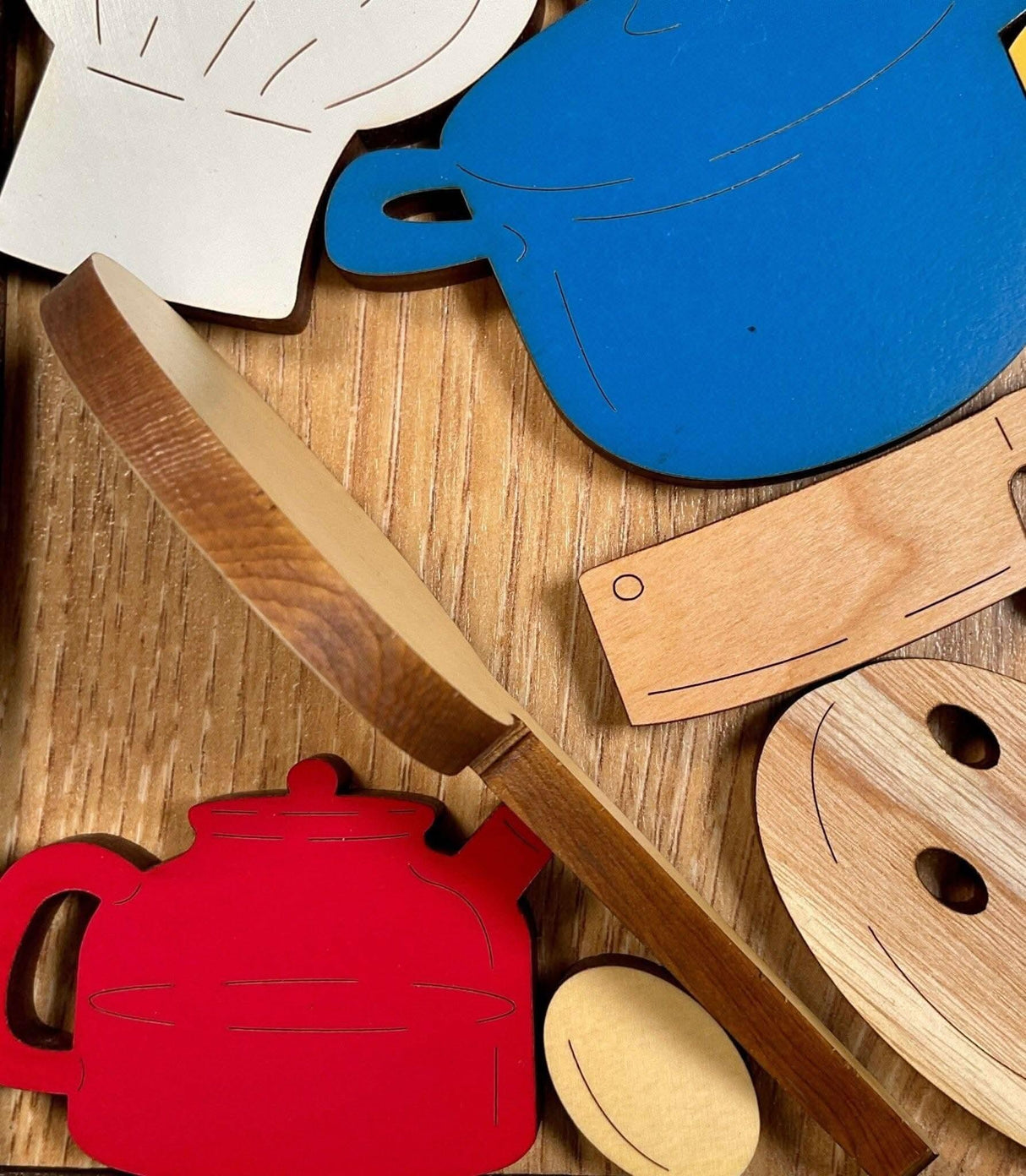 Cook's Cupboard Puzzle - Can You Put all the Kitchen utensils away? - Picture Frame Puzzle can be personalized - Creative Crafthouse